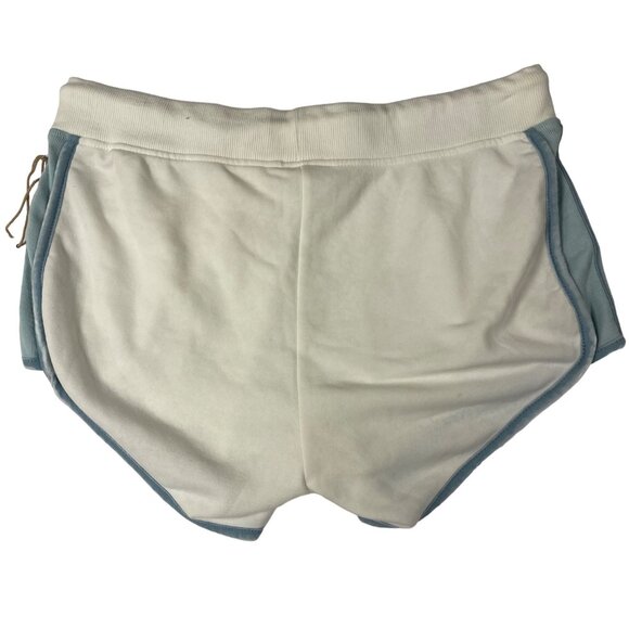 Quiet Storm Surf Shop Drawstring Sweat Shorts White Blue Sz MED - Picture 2 of 9